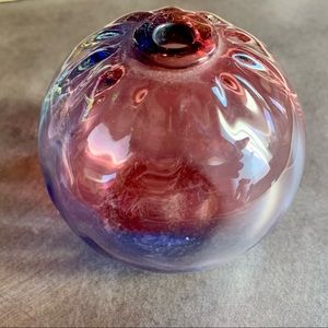 3 inch hand blown glass vase